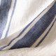 Lin lavé Ariane blanc à rayures bleues