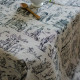 Jouy-style Mélina linen fabric