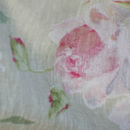 Toile de Lin imprimé de Roses