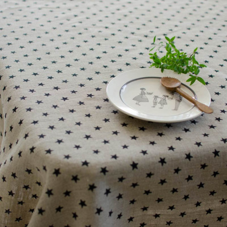 EB - Toile de Lin Mélina étoilée - 50 cm