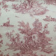 Toile de Jouy coton Pastorale impression rouge