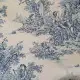 Toile de Jouy coton Pastorale impression bleue