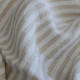 Toile de Lin lavé à rayures verticales blanches et écrues